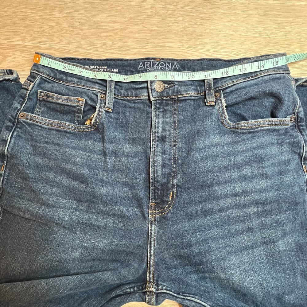 Arizona Jeans Co Jeans Womens Size 13 High Rise Vintage 70's Flare Leg - Picture 11 of 15